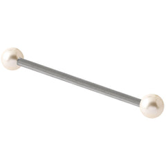 view all Steel Industrial Scaffold Bar with Acrylic Pearl Balls body jewellery