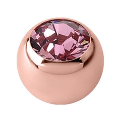 view all Rose Gold Titanium Jewelled Balls 1.2mm body jewellery