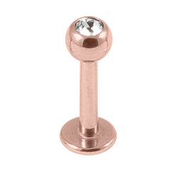 view all Rose Gold Titanium Jewelled Labret body jewellery