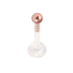 Bioflex Push-fit Labret with Rose Gold Steel Ball