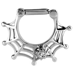 Steel Spider Web Clicker Ring