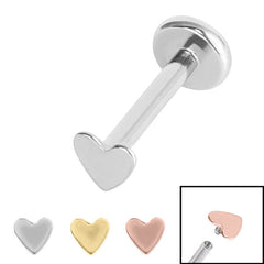 view all Titanium Internally Threaded Labrets 1.2mm - Steel Heart body jewellery