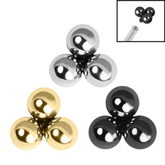 view all Titanium Asia Trinity for Internal Thread shafts in 1.2mm body jewellery