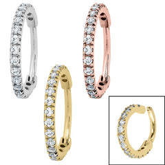 view all Steel 1.7mm Pave Set Jewelled Edge Hinged Clicker Ring body jewellery