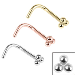 view all Steel Trinity Nose Stud body jewellery