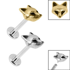 view all Titanium Internally Threaded Labrets 1.2mm - Steel Fox body jewellery