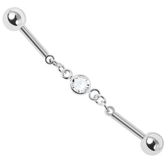 view all Steel Moving Chain with Round Jewel Industrial Scaffold Bar IND57 body jewellery