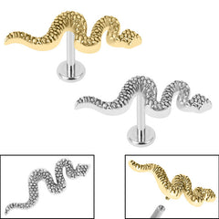 view all Titanium Internally Threaded Labrets 1.2mm - Steel Snake body jewellery