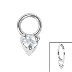 view all Steel Charm - Claw Set Crystal body jewellery