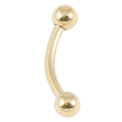 view all Zircon Titanium Micro Curved Barbell 1.2mm (Gold colour) body jewellery