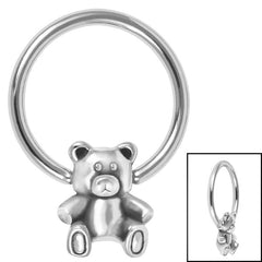 view all Steel Nipple BCR with Steel Teddy Bear body jewellery