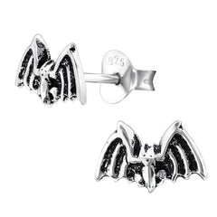 view all Sterling Silver Spooky Bat Ear Stud Earrings ES59 body jewellery