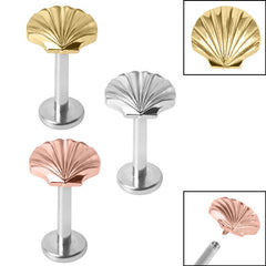 view all Titanium Internally Threaded Labrets 1.2mm - Titanium Clam Shell body jewellery