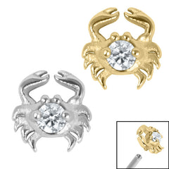 view all Steel Jewelled Crab for Internal Thread shafts in 1.2mm body jewellery