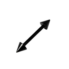 view all Black Steel Coned Barbell 1.6mm 10-22mm body jewellery