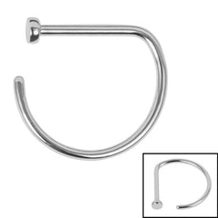 view all Titanium D shape Open Nose Ring body jewellery
