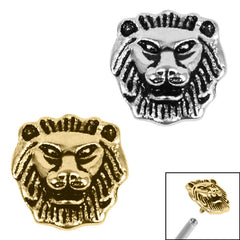 view all Steel Lion Head for Internal Thread shafts in 1.2mm body jewellery