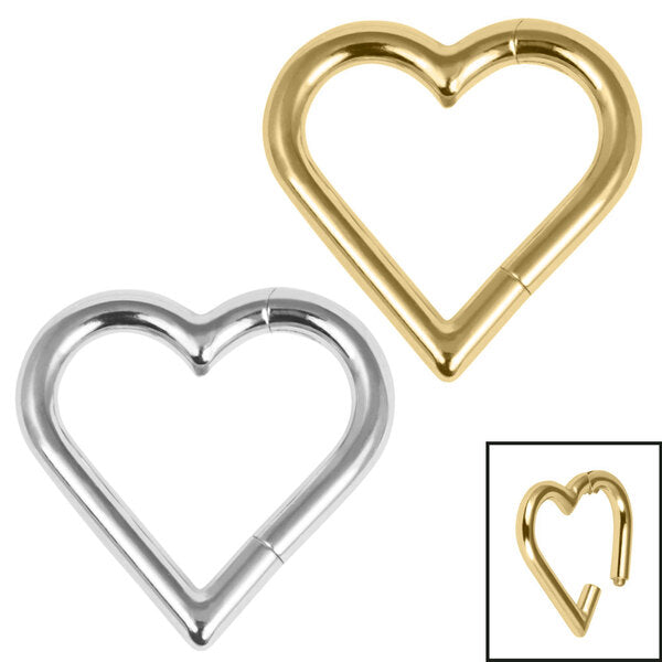 Titanium Heart Hinged Clicker Ring – bodyjewellery.co.uk