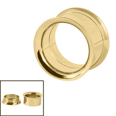view all Gold Steel Internal Thread Double Flared Eyelet body jewellery