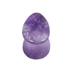 Amethyst Stone Double Flared Teardrop Plug