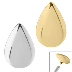 view all Steel Plain Teardrop for Internal Thread Shafts in 1.2mm body jewellery