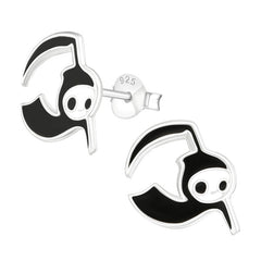 view all Sterling Silver Grim Reaper Ear Stud Earrings ES46 body jewellery