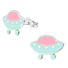 view all Sterling Silver UFO Ear Stud Earrings ES70 body jewellery