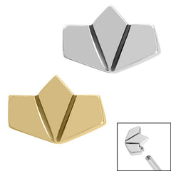 view all Steel Origami Fan for Internal Thread shafts in 1.2mm body jewellery