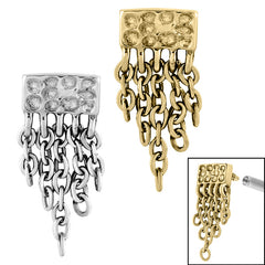 view all Steel Hammered Waterfall Chain for Internal Thread shafts in 1.2mm body jewellery