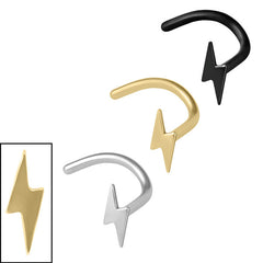 view all Steel Lightning Bolt Nose Stud body jewellery