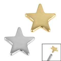 view all Titanium Star for Internal Thread shafts in 1.2mm body jewellery