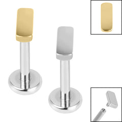 view all Titanium Internally Threaded Labrets 1.2mm - Titanium Bar body jewellery