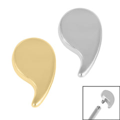 view all Titanium Comma for Internal Thread shafts in 1.2mm body jewellery