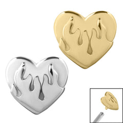 view all Steel Heart On Fire for Internal Thread shafts in 1.2mm body jewellery