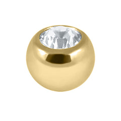 view all Gold Steel Jewelled Balls 1.6mm body jewellery