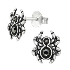 view all Sterling Silver Jewelled Spider Ear Stud Earrings ES53 body jewellery