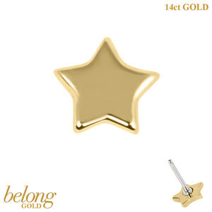belong Solid Gold Threadless (Bend fit) Mini Star