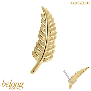 belong Solid Gold Threadless (Bend fit) Feather