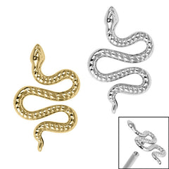 view all Titanium Viper Snake for Internal Thread shafts in 1.2mm body jewellery