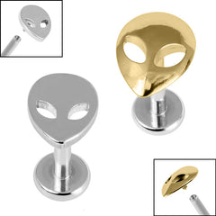 view all Titanium Internally Threaded Labrets 1.2mm - Titanium Alien body jewellery