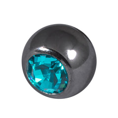 Black Steel Threaded Jewelled Balls (1.6x6mm)