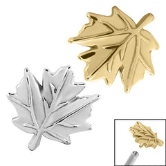 view all Steel Maple Leaf for Internal Thread shafts in 1.2mm body jewellery