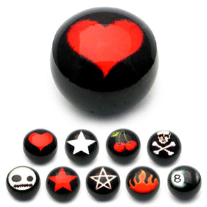Black Steel Logo Ball