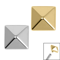 view all Titanium Pyramid Square for Internal Thread shafts in 1.2mm body jewellery