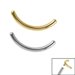 view all Titanium Smile Curved Bar for Internal Thread shafts in 1.2mm body jewellery