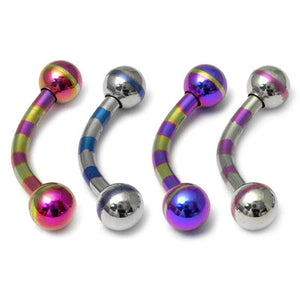 Steel Striped Micro Curved Barbell 1.2mm
