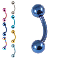 view all Titanium Curved Bar 1.6mm with 5-5 balls body jewellery