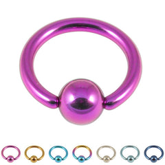 view all Titanium BCR with Titanium Ball 1.2mm gauge body jewellery