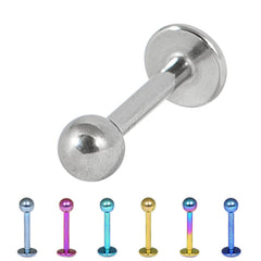 view all Titanium Labrets 1.2mm with a 3mm Ball body jewellery