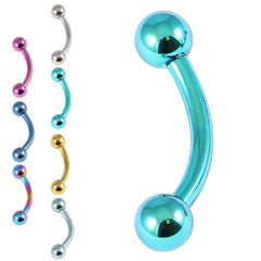 view all Titanium Micro Curved Barbell 1.2mm body jewellery